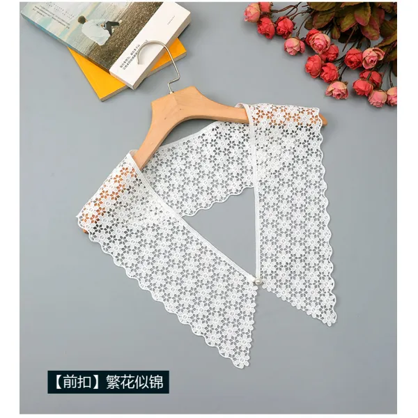 겨울용넥워머 덩굴 쑥이다 여름 펀칭 레이스 꽃 라인 숏 숄 판초 칼라 여성 멀티 넥케이프 페이크카라 3805688227