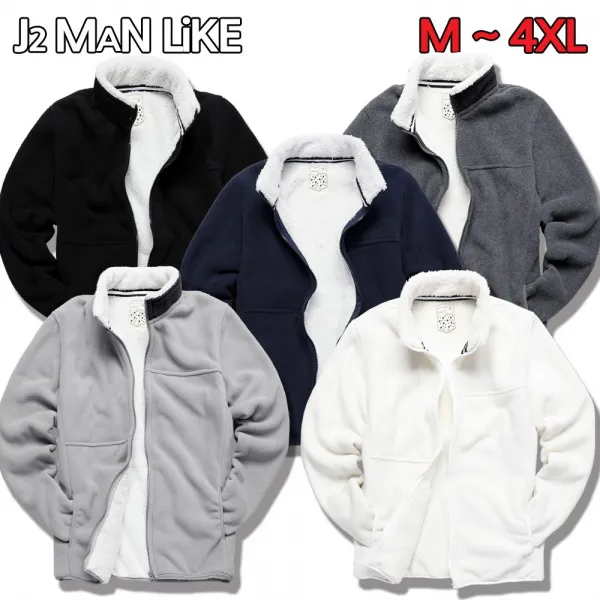 J2man 가성비 짱 양털 후리스 집업 빅사이즈 남자 남성 커플 남녀 공용 자켓 점퍼