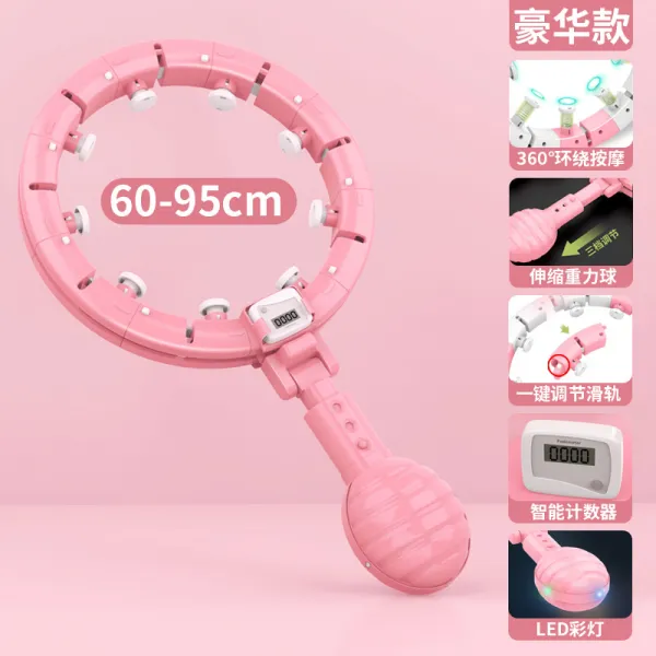 추훌라후프 안떨어지는훌라후프 홈트 뱃살운동 실내운동 똥배 변비 통허리, NONE, 13. 색상 분류: 150kg 이내의 풀 파우더에 적합 360 ° 마사지  접이식 중력 볼  원키 조정  지능형 계수