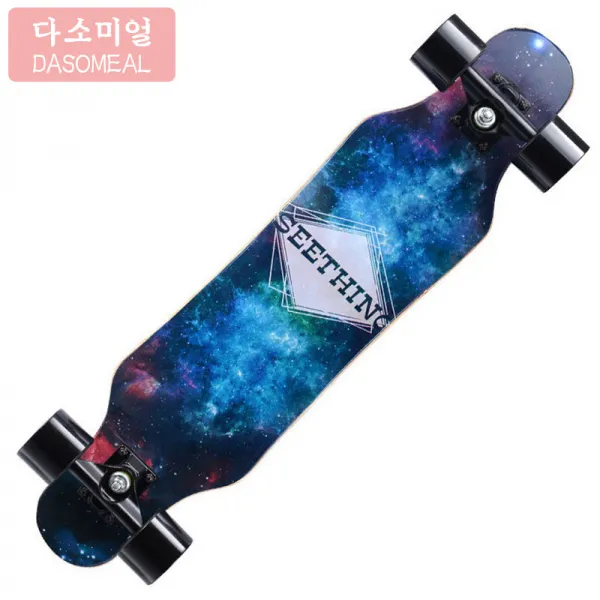 [해외 직송]다소미얼 롱보드 스케이트보드 4륜 청소년의 거리 닦기 남녀생무판 성인 스노보드 초보자 XZ21 A34, 05