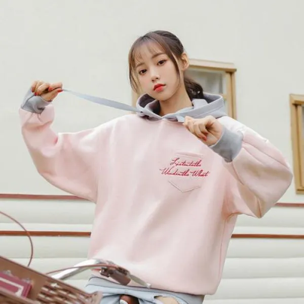  해외직구 2019 여성 긴보매 가을원피스스톨 스팟 가을과 겨울 실제 총 포켓 자수 스웨터 플러스 벨벳 양털 재킷 여성