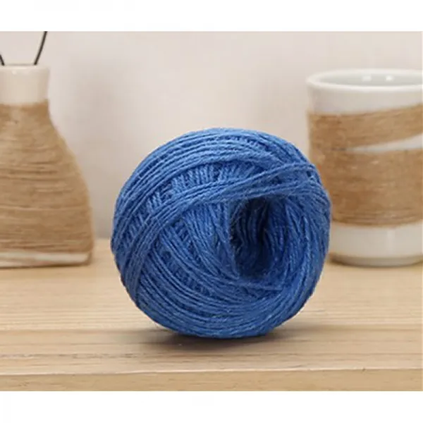 코이노니아 복고풍인테리어소품 주자일로프 DIY 가늘고 굵다 손뜨개질 라탄 엔틱한디자인 린넨 재료, 왕족블루 색상 2MM 왕족블루 색상