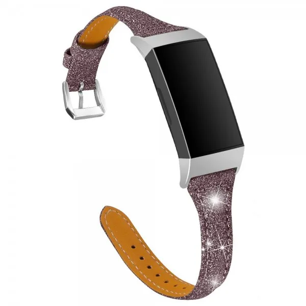 Fitbit Charge 4 밴드 / Charge 3 밴드 용 KuToo 교체 Charge 3 SE 피트니스 활동 추적 기용 가죽 반짝이 손목, 단일상품, 단일상품