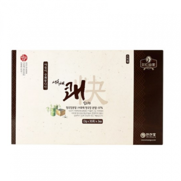 (주)인산가 정품 서목태 쾌 발효환 스틱형 270g(3gx30개x3박스)+2박스 이상 구입시 홍삼애초코크런치(49g) 사은, 2박스, 270g