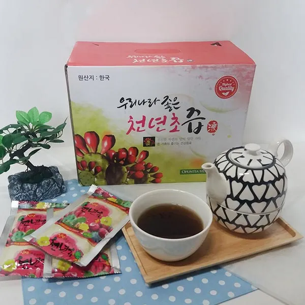 철든농부 친환경 천년초즙 엑기스 줄기즙 열매즙 더나무 100ml 60팩 1박스 100ml