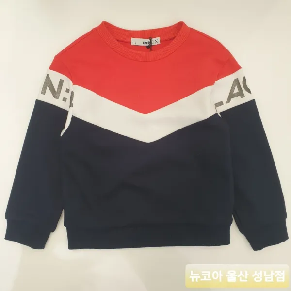 닉스키즈 브이 블록 맨투맨 라운드 티셔츠 뉴코아 울산 성남점 