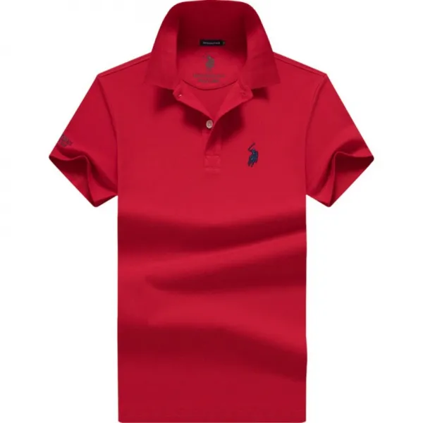 해외 직구 HennesPaul 폴로 셔츠 남성 반팔 T 셔츠면 옷깃 단색 반소매 S-6XL 사이즈