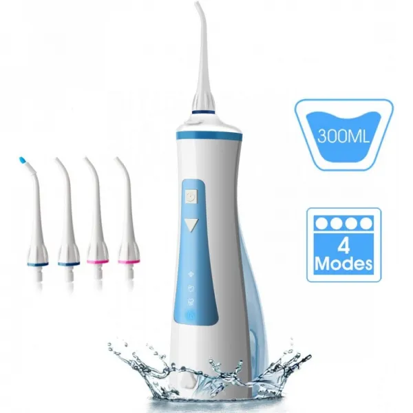 코딩되지 않은 물 분사기 티 세척기 전문 경구용 Irrigator300mL휴대용 충전기 가정 및 여행용 4가지, 1, 단일상품