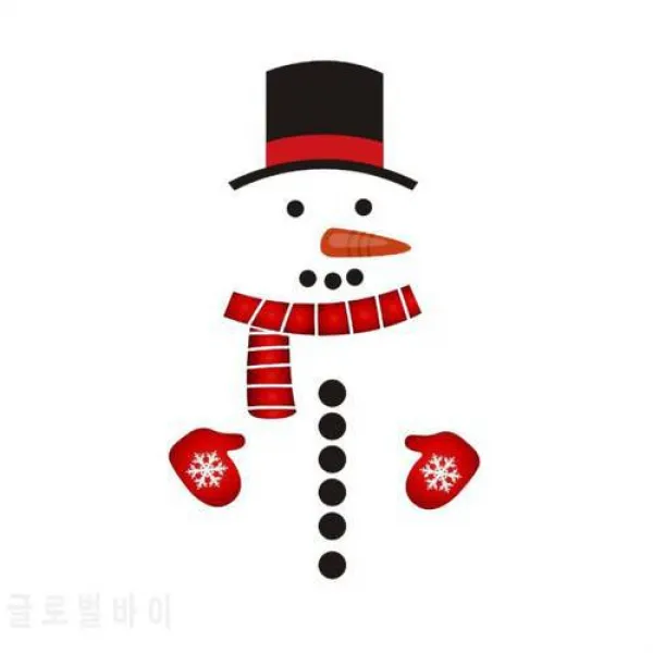 크리스마스 Pvc 눈사람 냉장고 스티커 페스티벌 홈 장식 Diy 벽면 스티커 탈 상세내용참조 상세내용참조