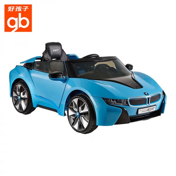좋은 아이 (gb) bmw 어린이 전기자동차 4 륜차 유모차 남녀 원격 조종 유모차 유모차 탑승자 W480QG 블루 (M201)