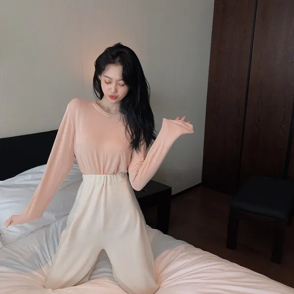 다소미얼 Nov.19 125번 초가을 수트 티셔츠 이너로 긴팔 이너 여 추동 시크 쇼트 라운드리드하다Z