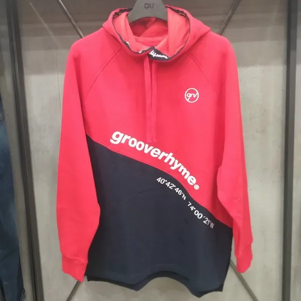 겟유즈드 그루브라임 기모쥬리 롱 오버핏 절개후드티