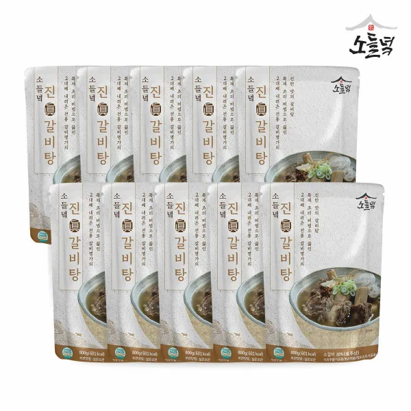 [신세계TV쇼핑]서초동 유명맛집 소들녘 진 갈비탕 800g x 10팩, 단일상품, 단일상품, 단일상품