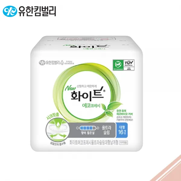 화이트 에코프레시 울트라날개 대형16p x18개(B), 단품