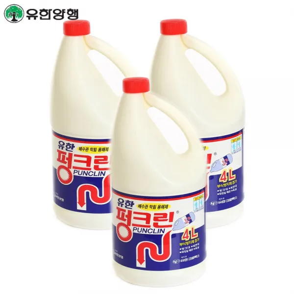 유한양행 유한 펑크린 4리터, 3개, 4L
