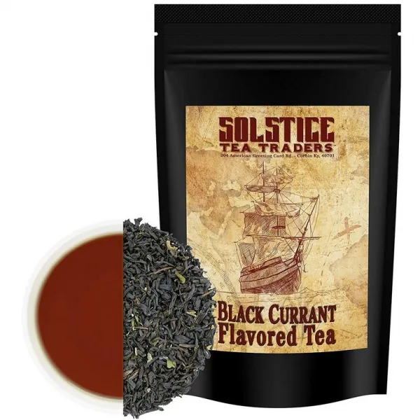 Solstice Tea Traders 까막 루즈 잎 차 (8oz 대량 팩) 과일 맛 까치 차 100 컵, 선택, 상세설명참조