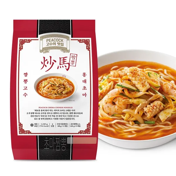 기타 피코크 짬봉고수 홍대초마 짬뽕(불맛) 1240g, 단일상품