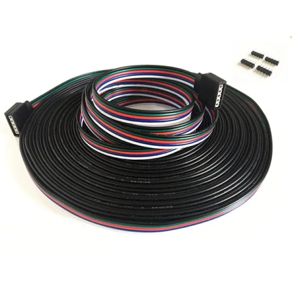 HUABLUE 10m 32.8ft RGBW 확장 LED 스트립에 대한 내부 전체 동선 된 케이블 라인 RGBW 5050 3528 5pin, 상세 설명 참조0, 상세 설명 참조0