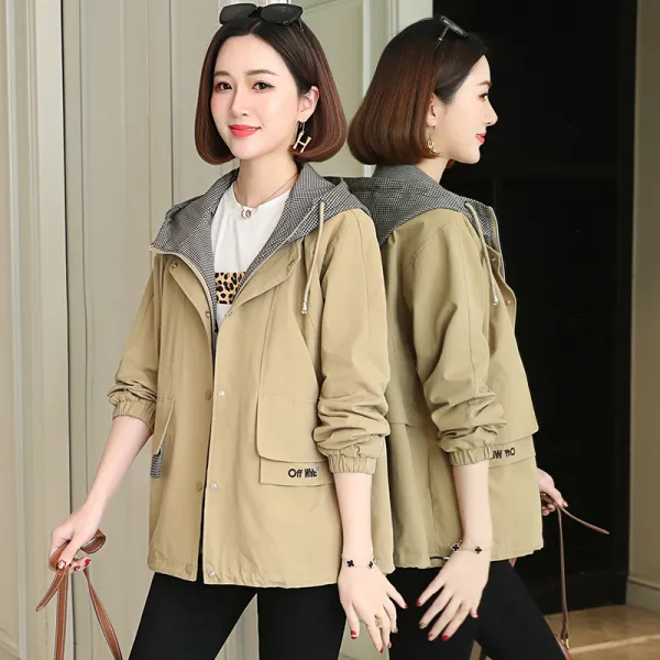 팔뚝살보정 데일리 후드 점퍼 여자 빅사이즈 바람막이 러블리 등산 윈드브레이커 루즈핏 시원한 중년 등원룩