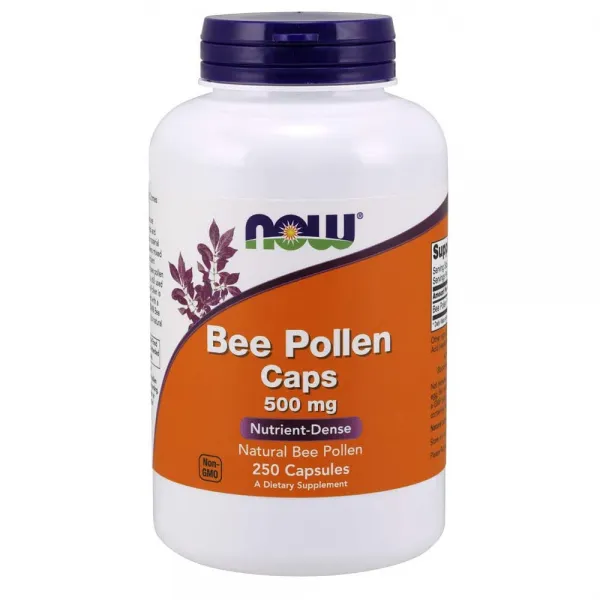 Now foods NOW Foods Natural Bee Pollen 250 Capsules 2Pk 나우푸드 비 폴렌 캡스 500mg 250캡슐 2팩 영양풍부 미국산 종합영양제 제조 건강 종합비타민, 1set, 1set
