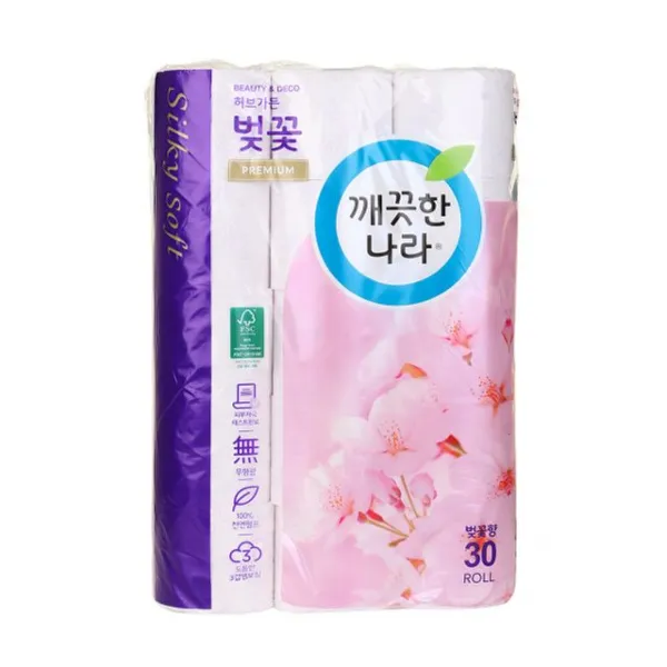 무조건필요_ W53CC29 깨끗한나라)(프리미엄)3겹데코허브가든벚꽃화장지30롤 생활용품 화장지 휴지, 본상품선택, 개당 수량본상품선택