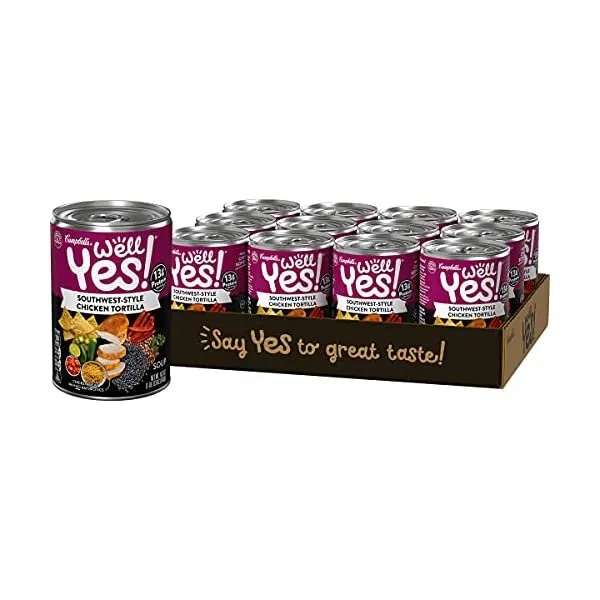 글쎄요! Campbells Southwest-Style 치킨 또띠야 수프 195.6 Oz 12팩, {
