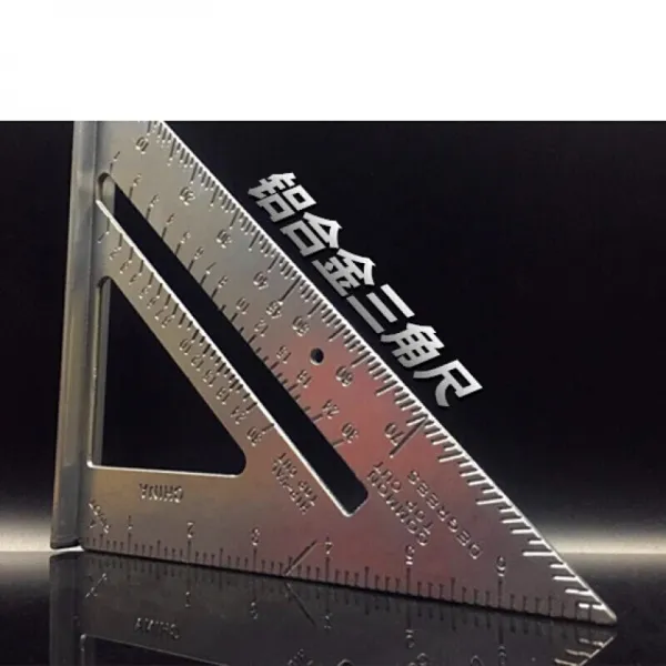 맞 춤 제작 맞 춤 형 알루미늄 합금 직각 자 삼각자 45 도 90 도 스 퀘 어 자 두께 추가 목공 학 교 량 각 측정 다목 적 알루미늄 합금 삼각 자