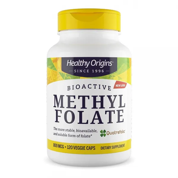 Healthy Origins 헬씨오리진 4세대 활성형엽산 B9 800mcg 120캡슐(병당 약4개월) 임신준비영양제, 1mg, 1병