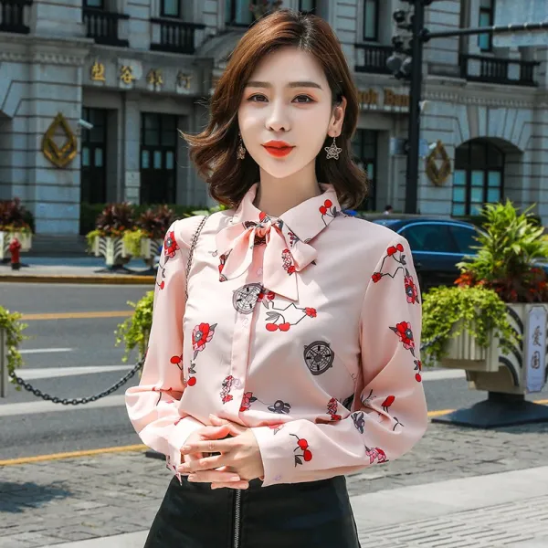한스타일 3컬러 여성 가을 캐주얼 정장 하객 플라워 블라우스