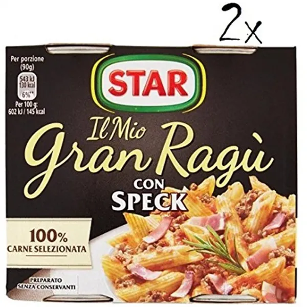 수프 토마토 소스 2 배 180g 소스와 베이컨 토마토 2 배 위원장 미오 그란 라구 스타 베이컨, 단일상품