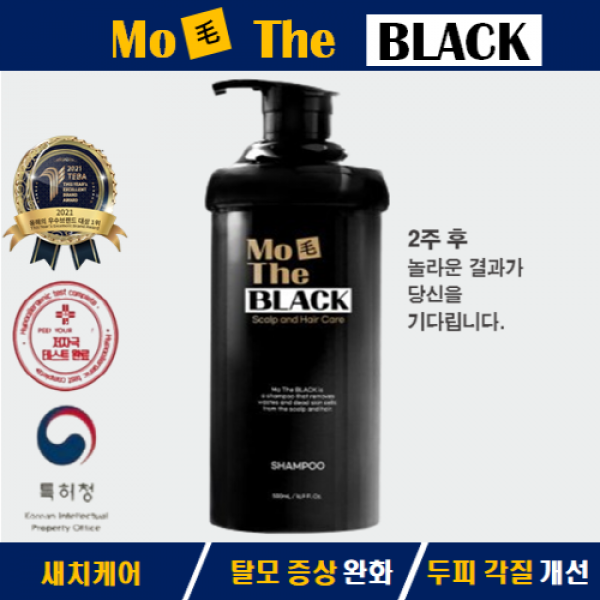 새치케어 부작용없이 안전한 자연갈변 염색샴푸 모더블랙 블랙샴푸 대용량 500ml