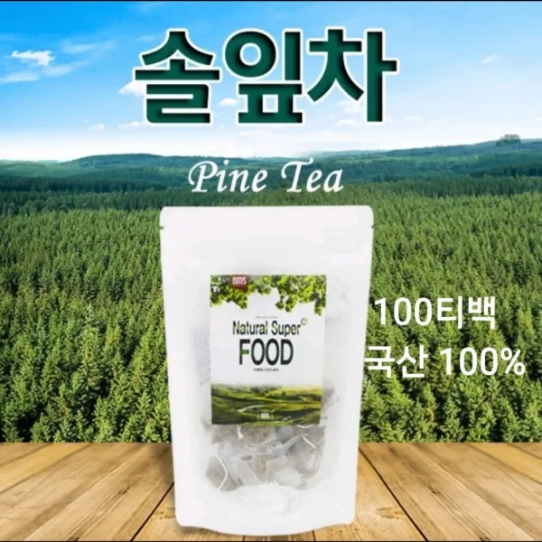 소나무 잎차 솔잎 차 티백 국내산 생솔잎 솔순 소나무잎 송엽 새순 건조 분말 가루 티 혈관 혈행 건강 티백차 효능 100, 100g, 1팩