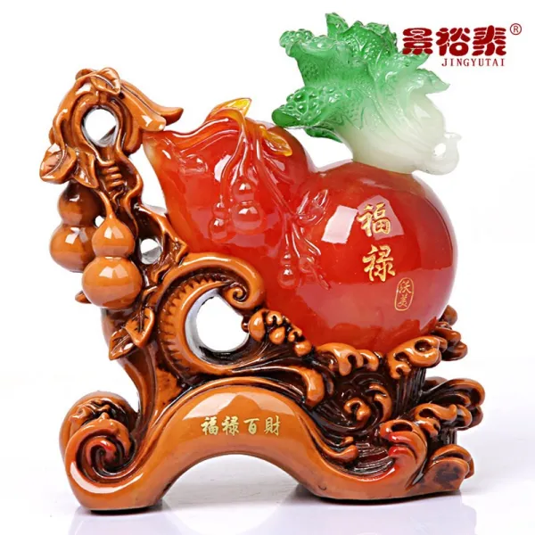 글로벌찜스 인테리어 풍수 덕택이다 봉록이란 금이다 섬 조롱박 마네키 용맹한군대 이사부크루즈 생일 기프트 공예품 홈데코소품, 복록 baicai
