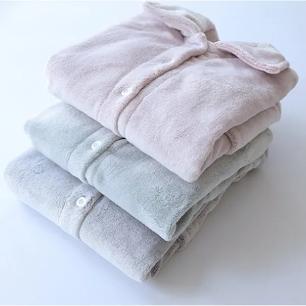 해피데이333 극세사 수면잠옷 무지 커플 파자마 세트