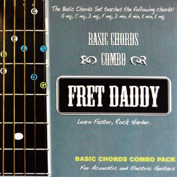 Fret Daddy 무서워 아빠 코드 교칙 씰 일렉트릭 / 어쿠스틱 기타 용 The Basic Chords [국내 정품], 단일상품, 단일상품