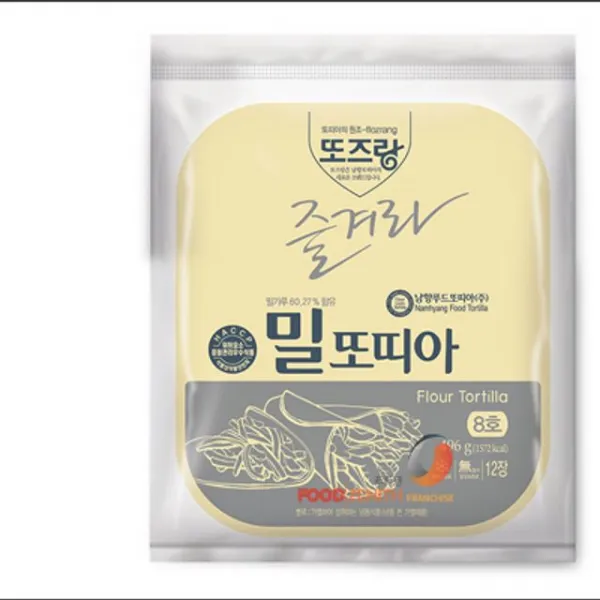 고소한 또즈랑 밀 또띠아 496g 8in, 쿠팡성만 밀또띠아8in496g+드라이아이스