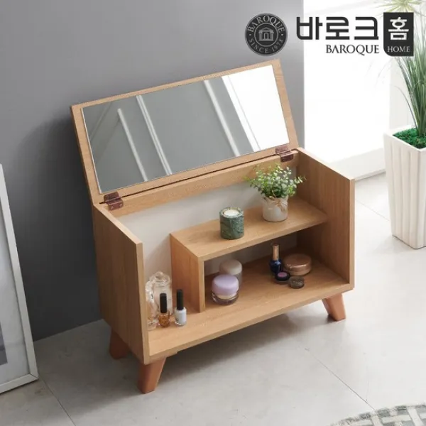 바로크홈 쁘띠 좌식 화장대 C형, 아카시아