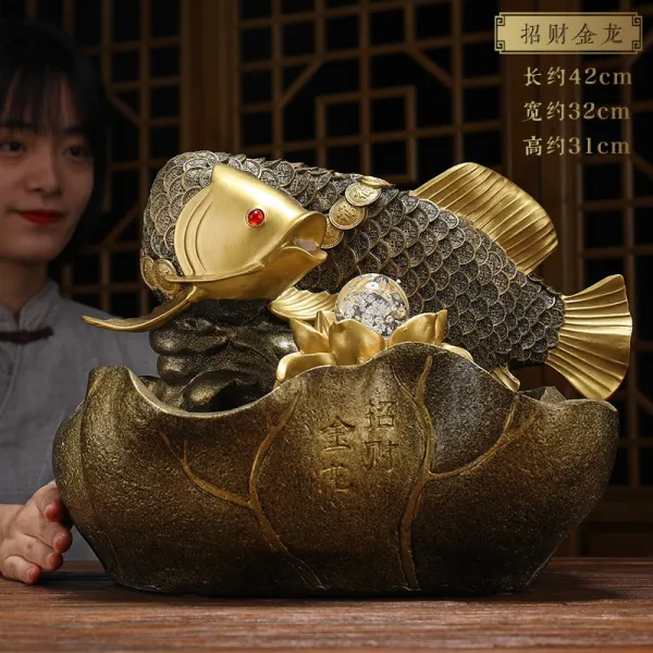 모드의 옷 구르다 흐르는물 마네키 금룡어 열다 새 선물 개업 기프트 실용적 통큰, 스몰자