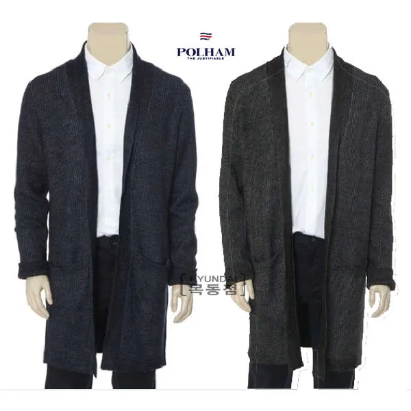  현대백화점 폴햄 Polham Phz4ec1040 남성용 A C혼방 롱 가디건