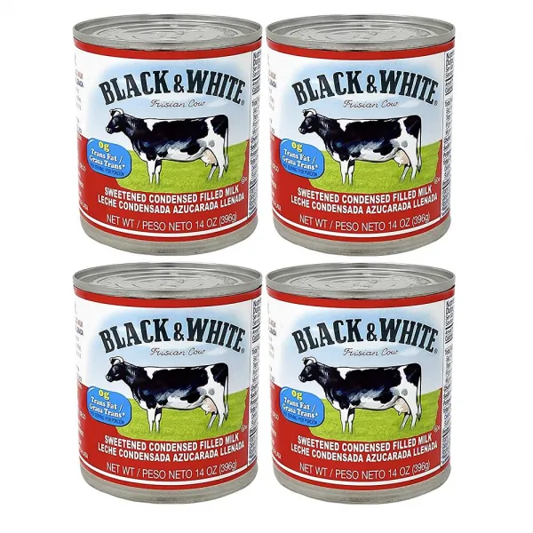 Black And White Sweetened Condensed 블랙 앤 화이트 가당 연유 콘덴스드 밀크 396g 4개