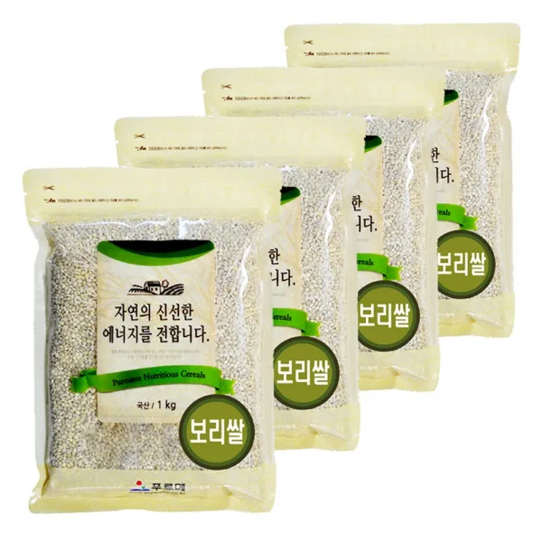 [올바른커머스] 보리쌀 1kg x 4봉(4kg), 4봉