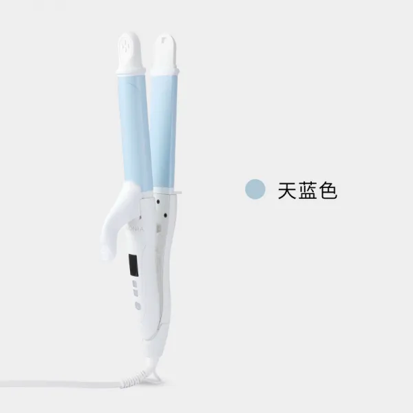 SALONIA 직권투웨이 전기 봉 고대기 스트레이트 판고데기 매직기 투웨이 여자 머리를보호 32MM 스카이블루 색깔