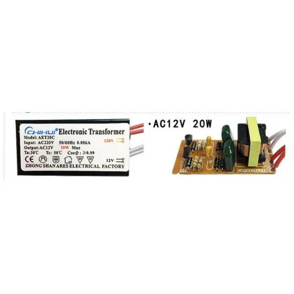 3 년 보증 할로겐 램프에 대 한 충분한 전원 전자 변압기 ac 220 v ac12v 20 w-250 w 선택적 led 드라이버, 01 20w