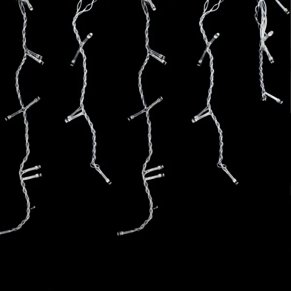 카페 창문장식 150구 고드름 웜색 전구 따스한연말