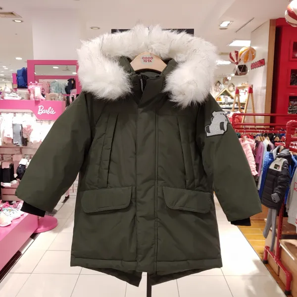 코코리따 New~~~!!! 남아 여아 공용 눈내리는 퍼 스노우 퍼트리밍 야상 롱패딩 다운점퍼 털탈착 후드탈착 