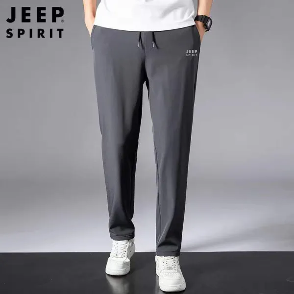 JEEPSPIRIT 남성의류 두터운 융털 스트레이트핏 일자 트레이닝 와이드 루즈핏 조거 캐쥬얼 보온 츄리닝바지