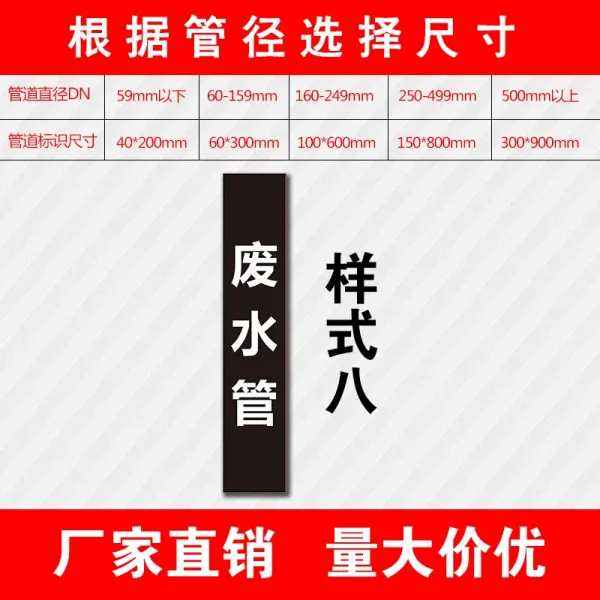 새론스토어 화살표모양스티커 못 쓰게 함 호스 도 플래그 반사막 소방 심볼 관로 매개체 방향 화살돌림판 색환 서멀테이프, 30x90cm, 못 쓰게 함 호스 양식 810 장