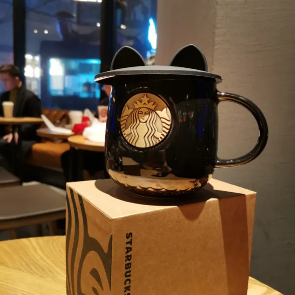 별드버 타인데이 동메달 클래식블랙 화이트 계 인어 동장 커플 커풀 선물 355ml 블랙 동장 머그컵 _테이크