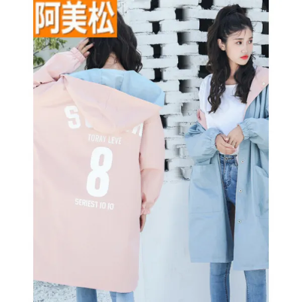 아미송 초 가을 재킷 여춘추복 2019 트렌드 중학교 학생 한판 루즈핏 롱 (2)