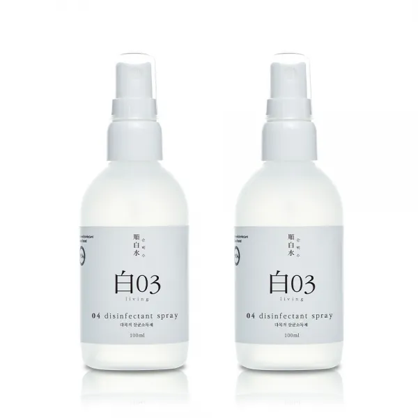 순백수 다목적 살균 소독제 100ml 1+1, 2개